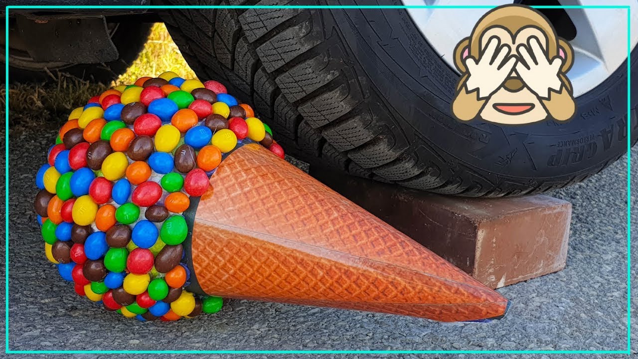Crushing Crunchy & Soft Things by Car! EXPERIMENT CAR VS  Red Ferrari ICECREAM TOY (Compilation)