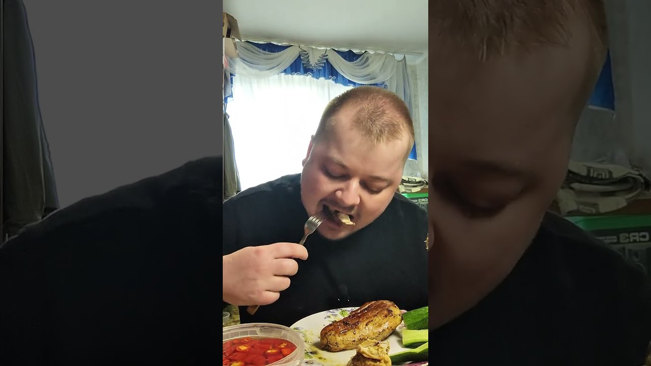 Проверяю остроту: куриный стейк и перец 🌶️ Мукбанг