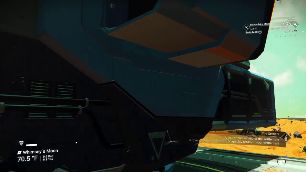 Exploring a viewer's base and wiring an airlock. NMS worlds.