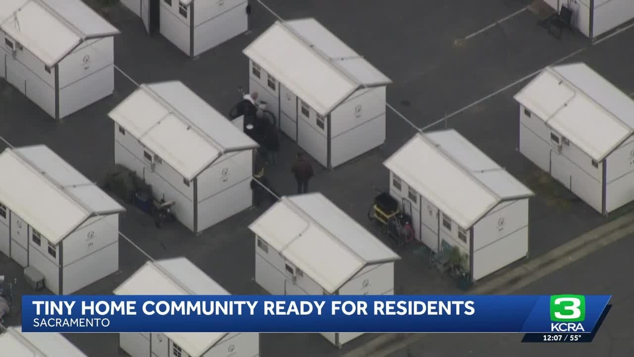 100 new tiny homes ready for residents in Sacramento's Northern Parkway area