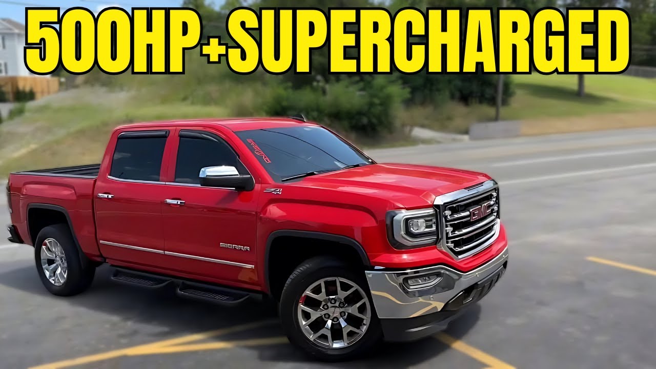 500hp Supercharged GMC Sierra 5.3L V8 w/ Headers & Spin Tech 6000!