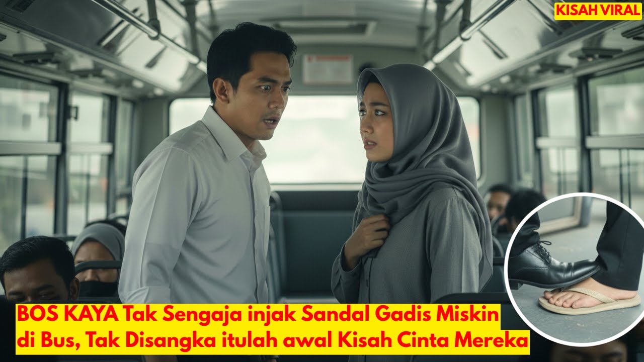 BOS KAYA Tak Sengaja injak Sandal GADIS MISKIN di Bus, Tak Disangka itulah awal Kisah Cinta Mereka