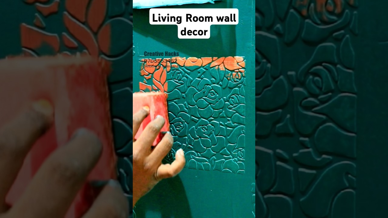 Unique Patch Wall Design Using Stencils! 🔥