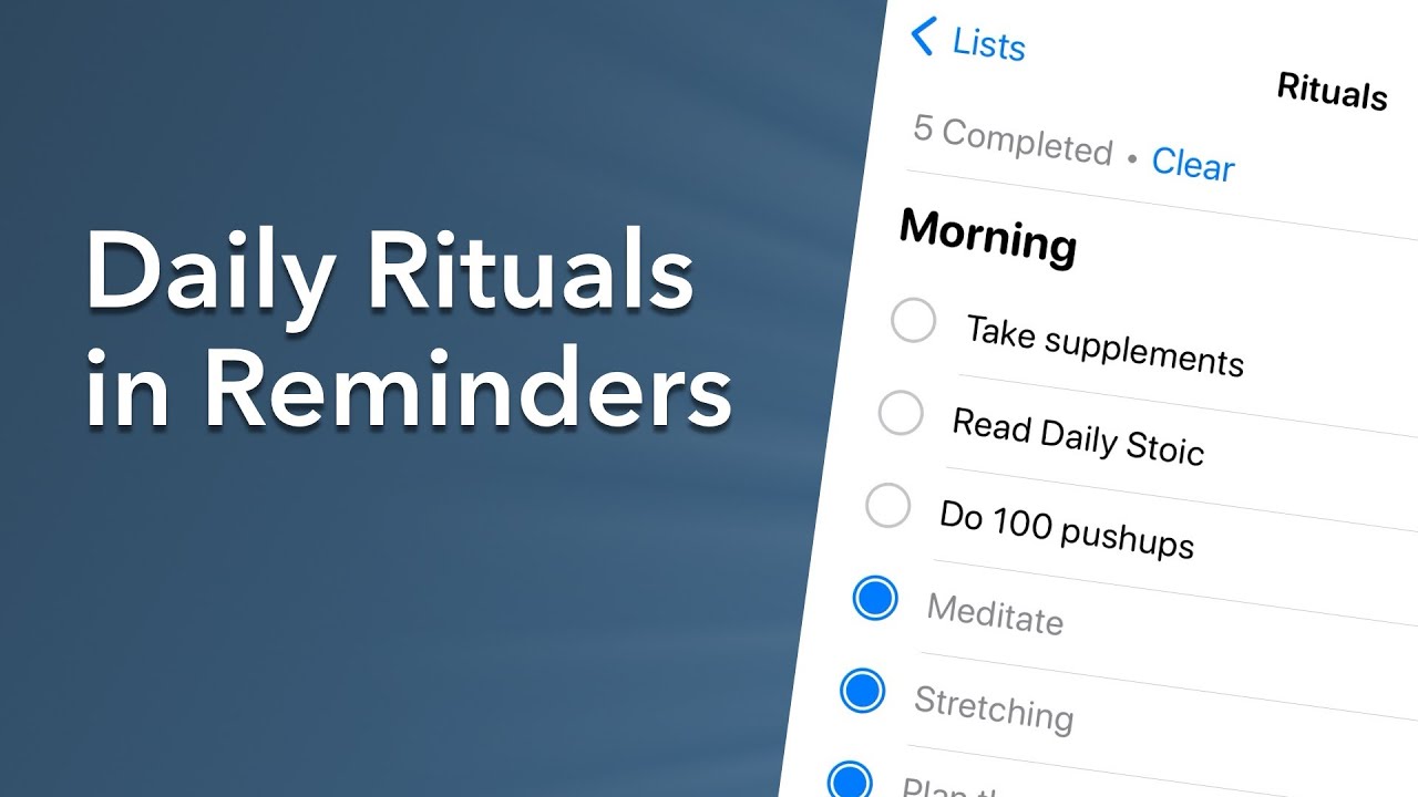 How to Track Daily Rituals in Reminders on iOS