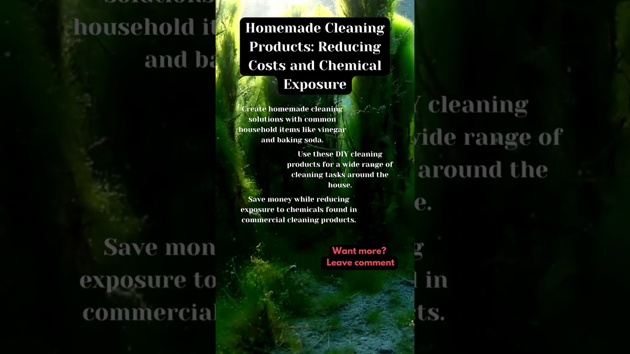 Homemade Cleaning Products: Reducing Costs and Chemical Exposure