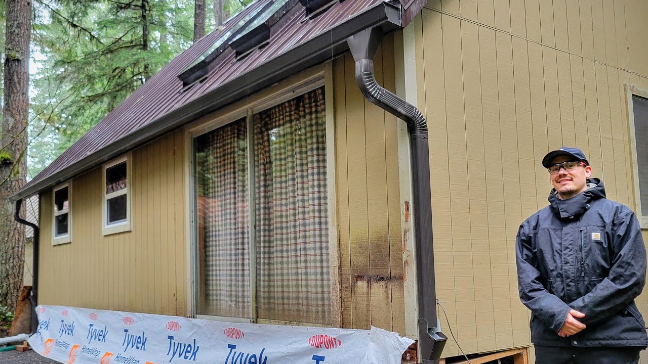 Installing Seamless K-Style Gutters w/Widemouth Outlets at My Cabin