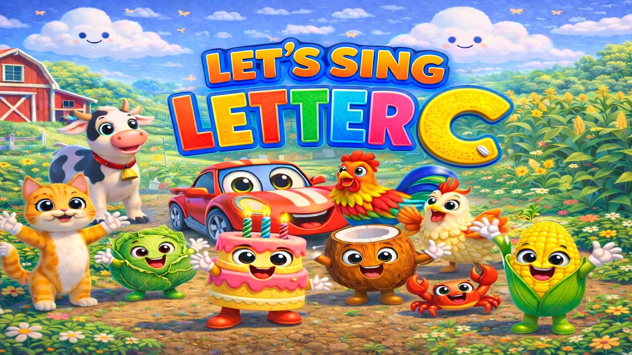 LET’S SING LETTER C – Lyrics | Fun Alphabet Song for Kids