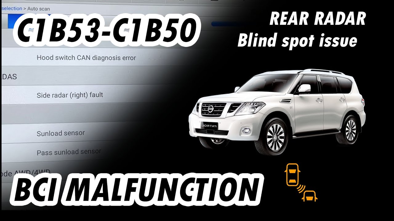 Nissan Patrol Platinum Rear Right Radar Fault-C1B53-C1B50-Easy Solution