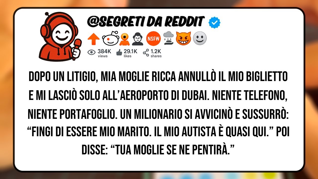 Dopo un litigio, mia moglie ricca annullò il mio biglietto e mi lasciò solo all’aeroporto di Dubai.