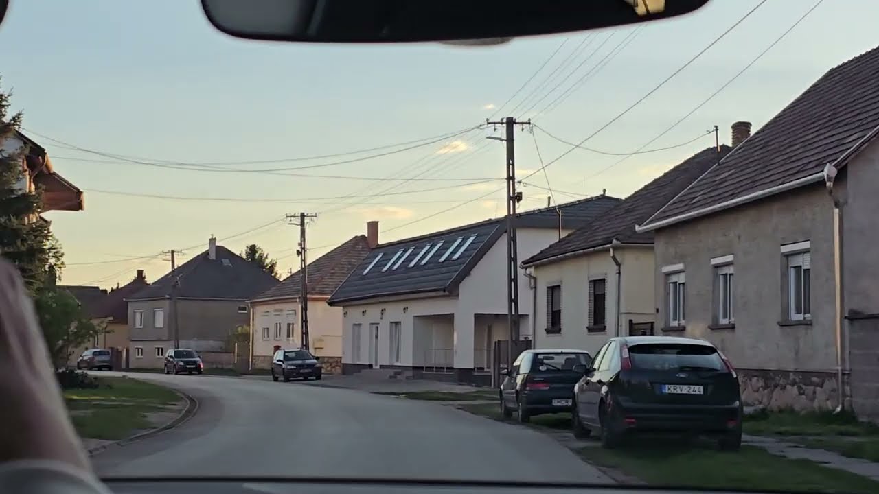 Driving Inside A Typical Hungarian Residential Area Into A Local Shopping Mall #hungary #driving