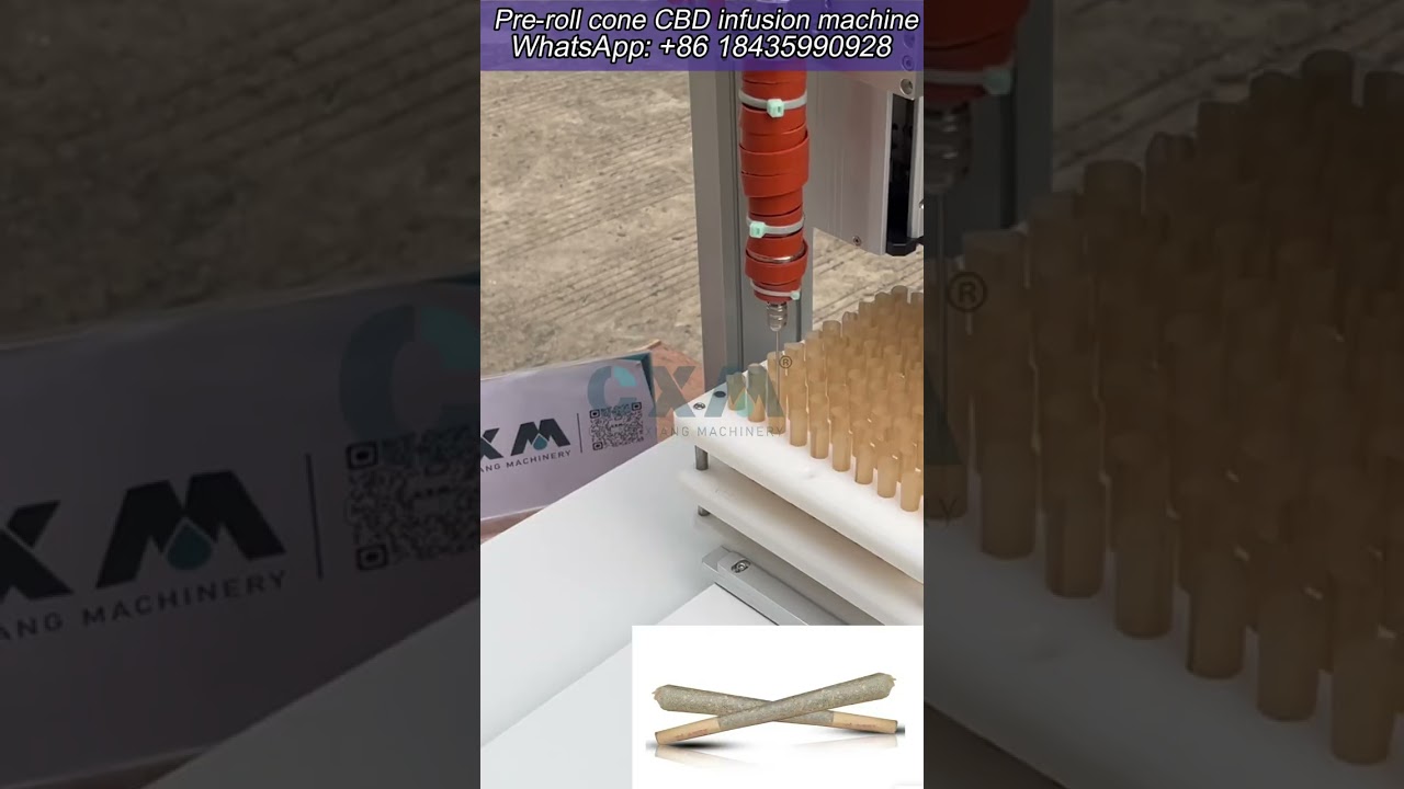 Cannabis  Pre roll cone CBD infusion machine #prerolltubes #infusion #fillingmachine #shortvideo