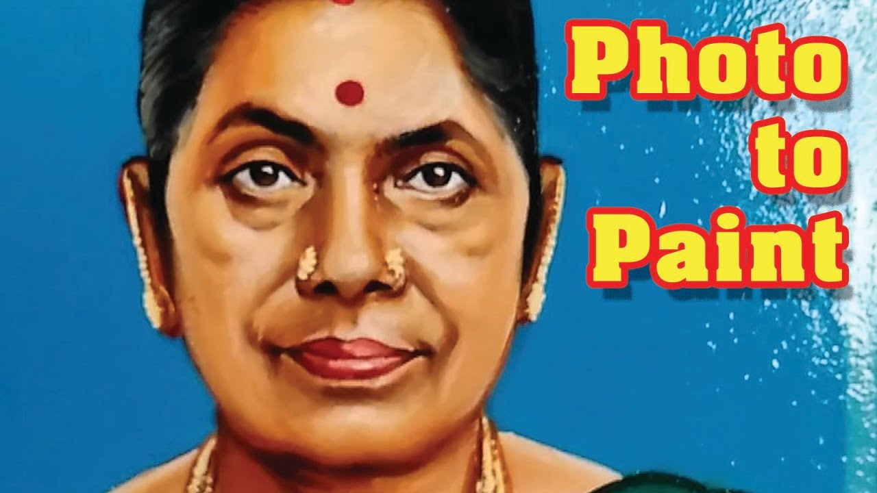 Paint a Photo  in granite stone | Portrait Painting@balajarts
