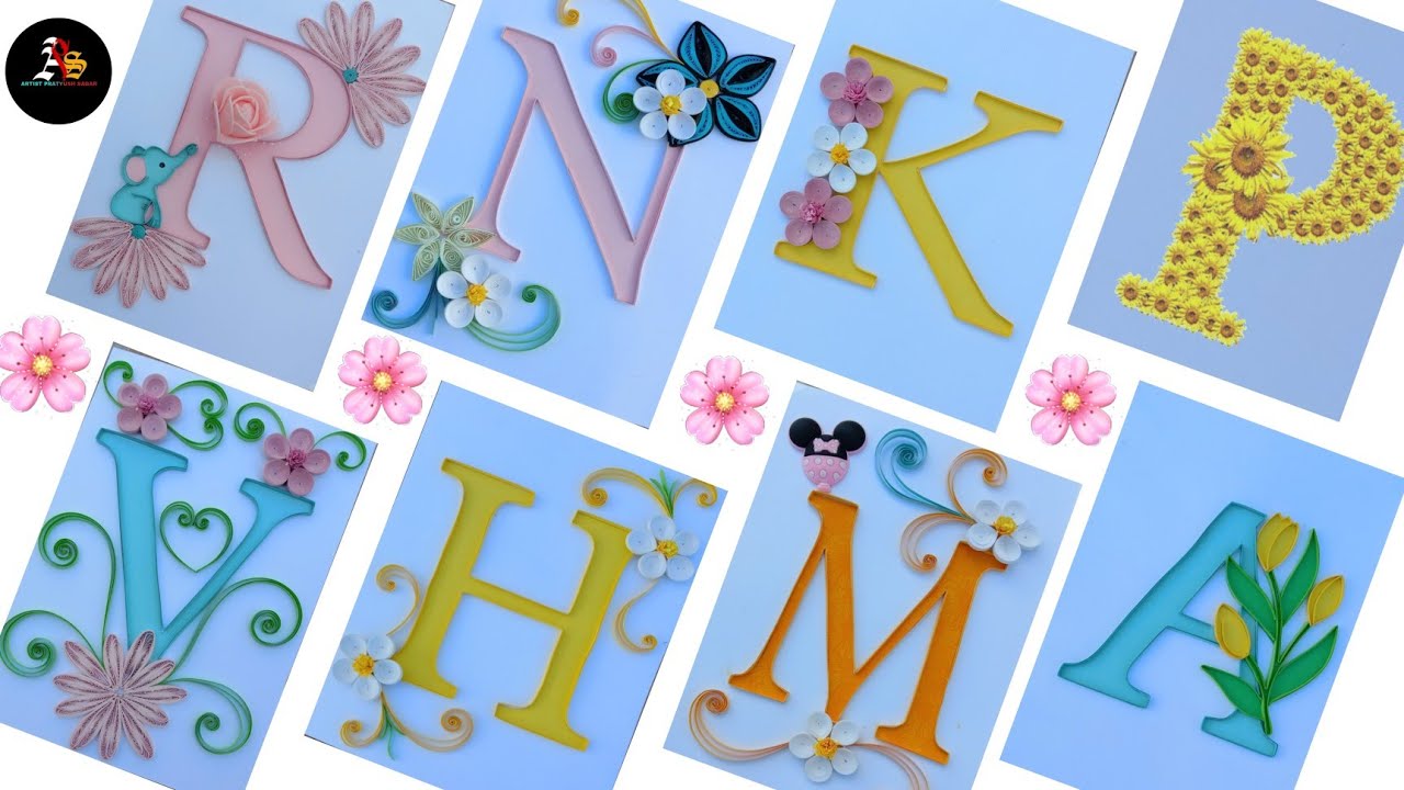 DIY Quilling letter a to z / Paper Quilling art designs How to make a quilling paper A B To Z Letter