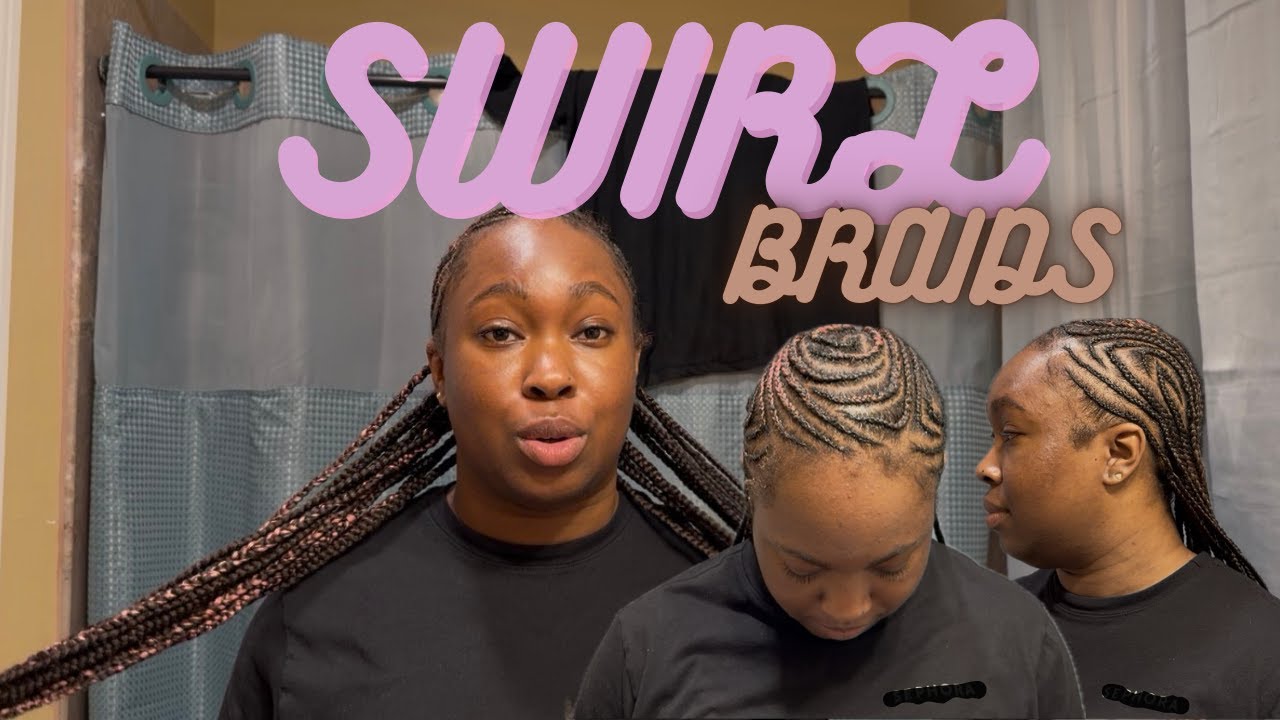 DIY SWIRL BRAIDS| doing my own swirly straight backs (are these what's called the alicia keys)