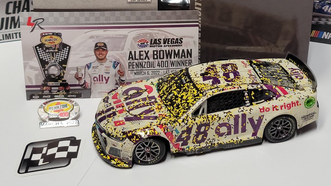 Alex Bowman 2022 Las Vegas Win 1/24 Elite NASCAR Diecast Review