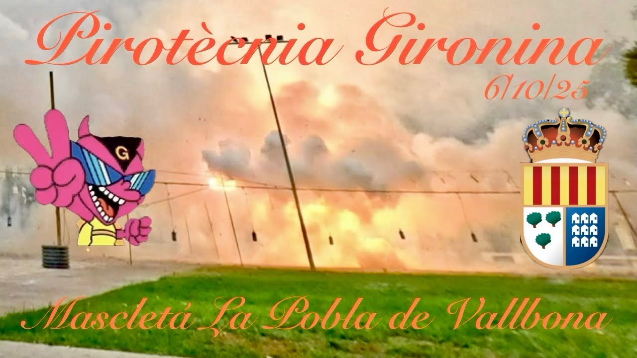 Mascletá Pirotècnia Gironina a La Pobla de Vallbona el 6 d’Octubre 2025