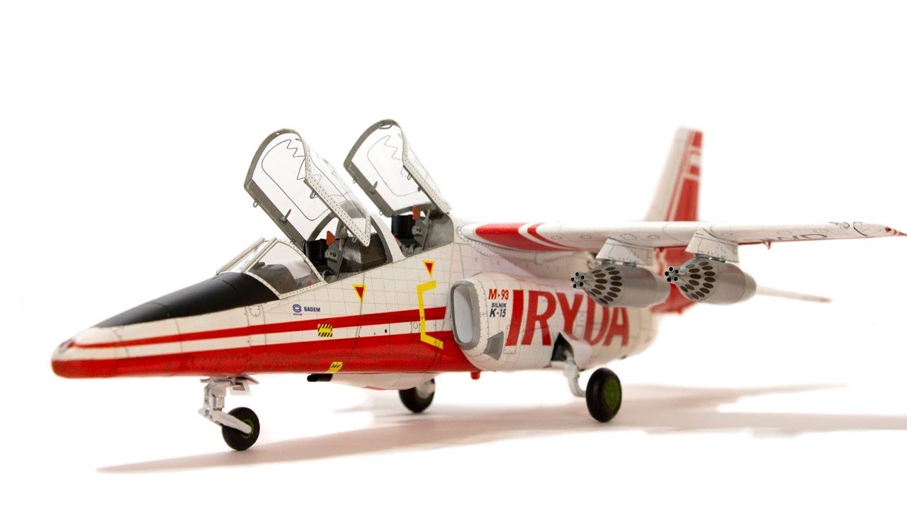 PZL I-22 Iryda M93K. Paper model in 1:33 scale. Angraf №157 magazine.