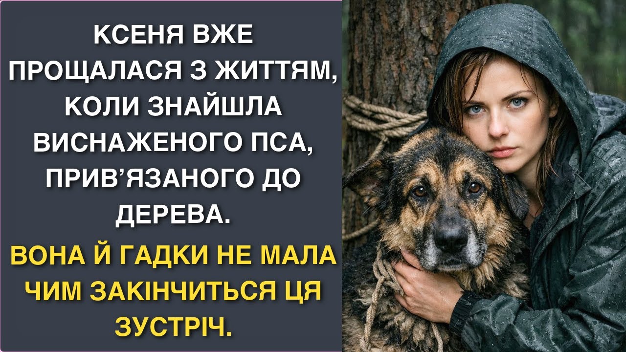 Ксеня вже прощалася з життям, коли знайшла виснаженого пса, прив’язаного до дерева. Вона й