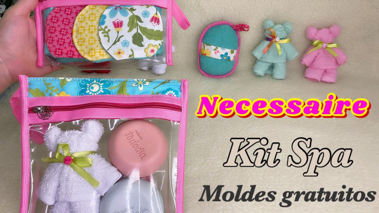 Como fazer NECESSAIRE SPA - com Molde Gratuito - Costura Criativa - por @tucaensina