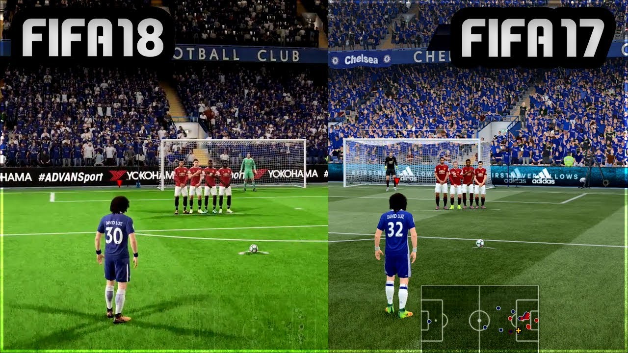 FIFA 18 vs. FIFA 17 Gameplay-Vergleich (Elfmeter, Freist&ouml;&szlig;e)
