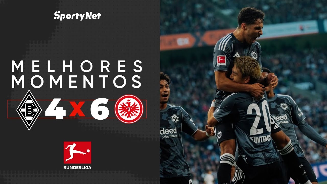 O JOGO MAIS BIZARRO DOS ÚLTIMOS TEMPOS! - M'onchengladbach 4 x 6 Frankfurt - Melhores Momentos