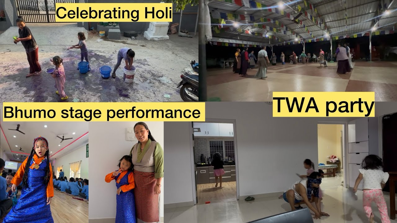 Bhumo stage performance||Holi||Odisha TWA party||Tibetanvlogger