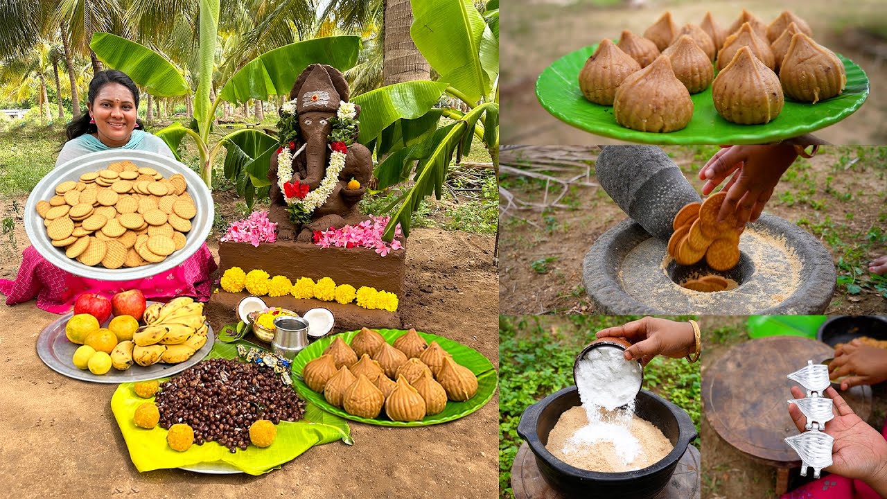 VINAYAGAR CHATURTHI | விநாயகர் சதுர்த்தி கொண்டாட்டம் | Biscuit Chocolate Kolukattai Cooking