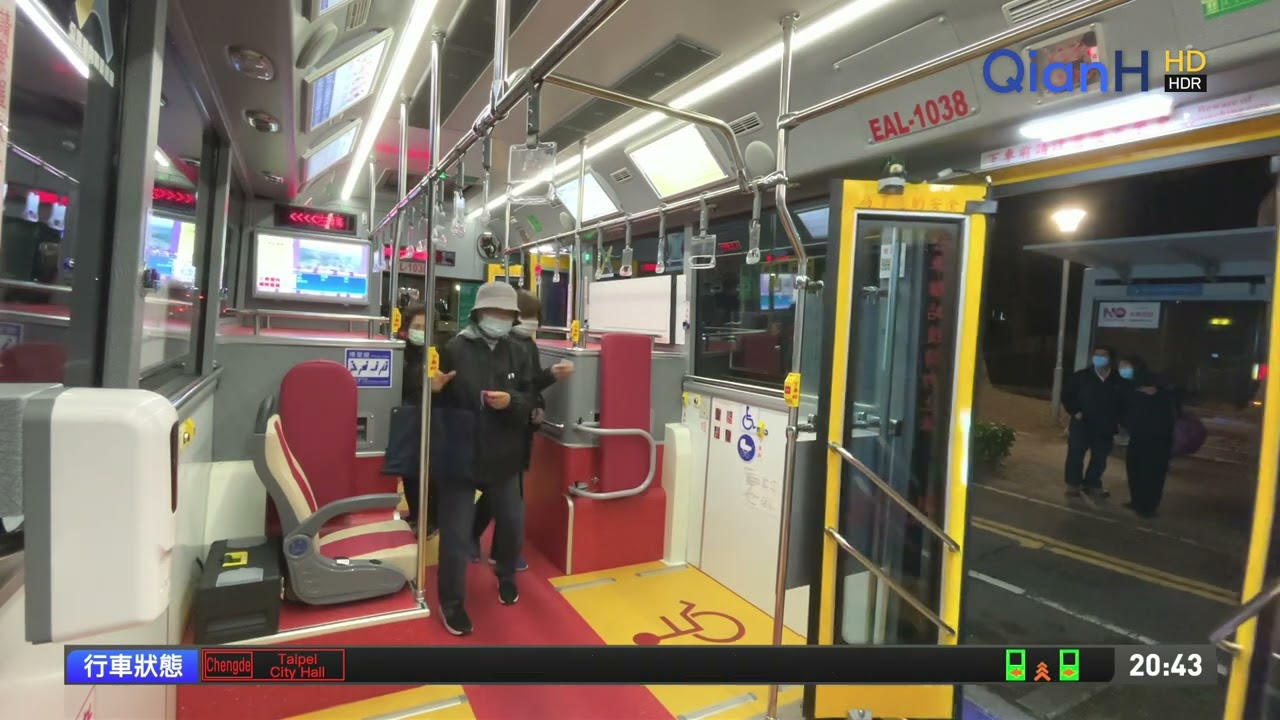 【1080p60 HDR】【臺北市公車】大南汽車華德電巴上路｜作業BGM｜新北投→劍潭