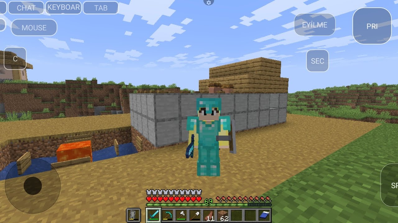 minecraft survival bolum 7 demir farimi yaptik