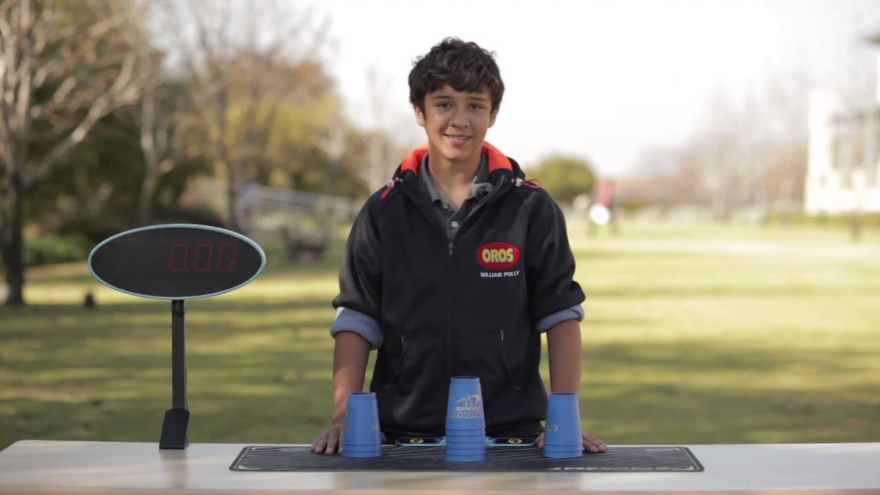 Slow Motion Oros Cup Stacking with William Polly