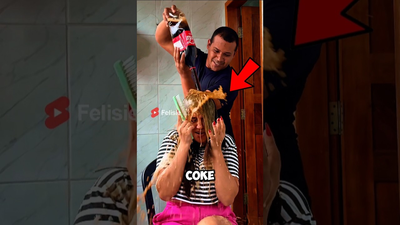 Никогда не мойте волосы колой! Это опасно! ⚠️🥤