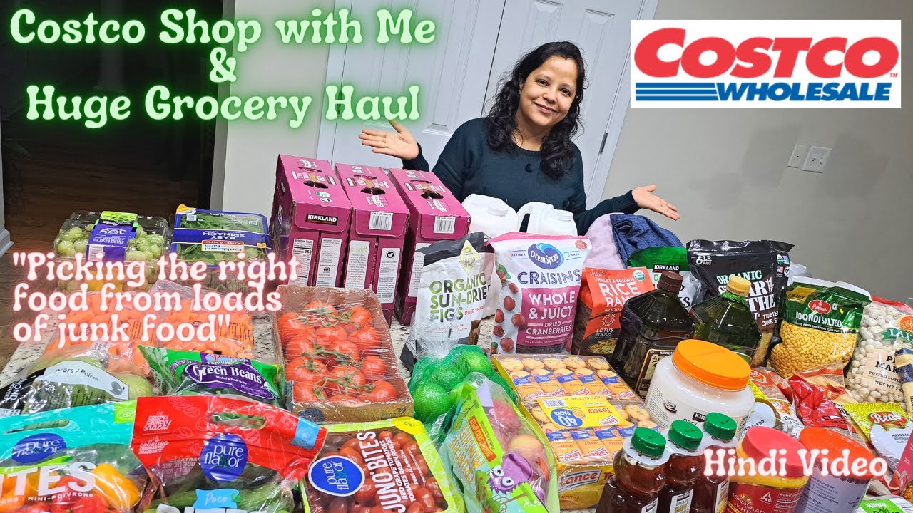 Costco Shop with Me | Huge Indian Family of 4 Grocery Haul | Costco Wholesale Market Tour