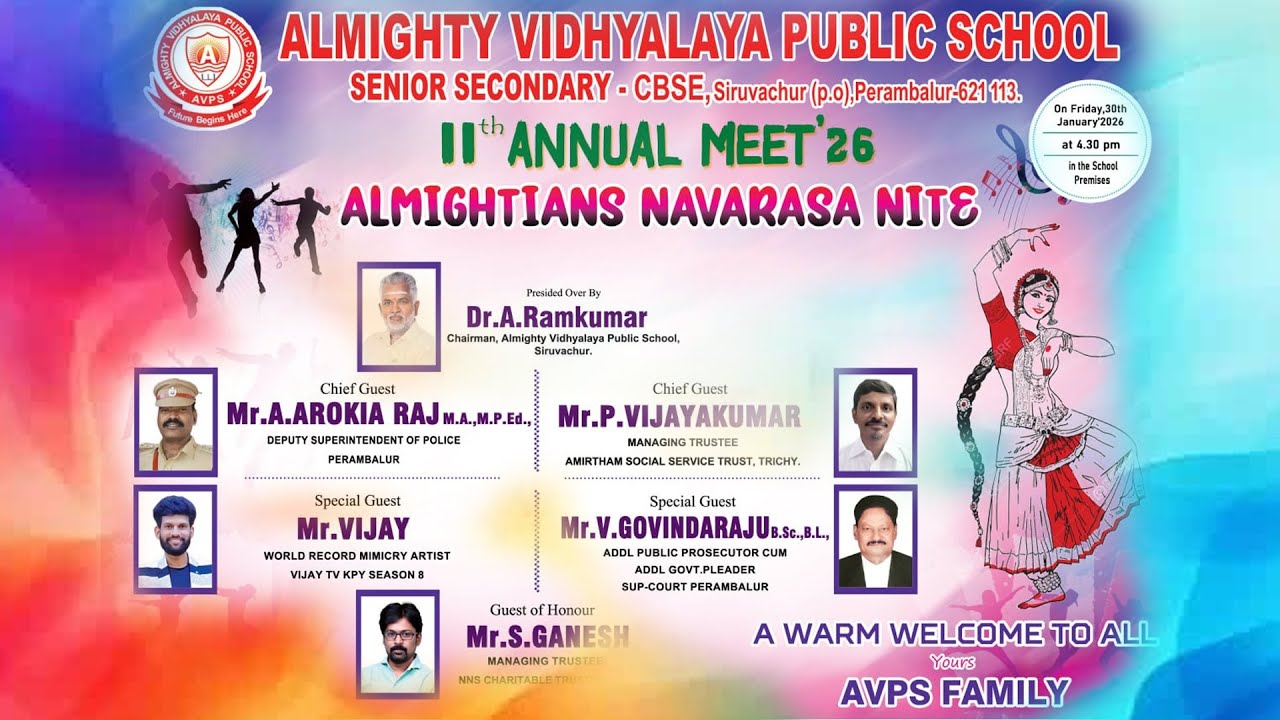 🔴Live | Almighty Vidhyalaya Public School | Siruvachur | 11th ANNUAL MEET ' 26