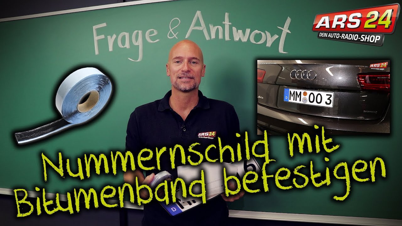 Nummernschild mit Bitumenband befestigen | ARS24
