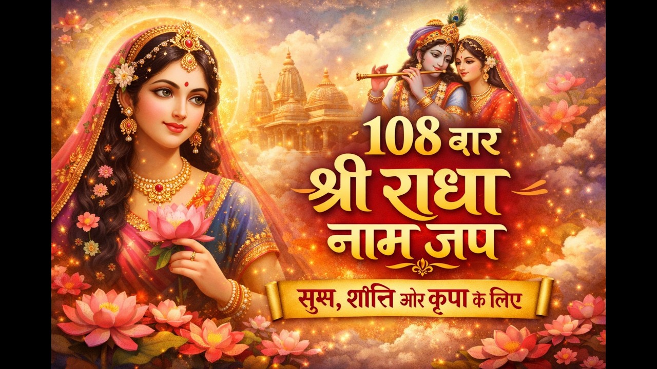 108 बार श्री राधा नाम जप   सुख, शांति और कृपा के लिए