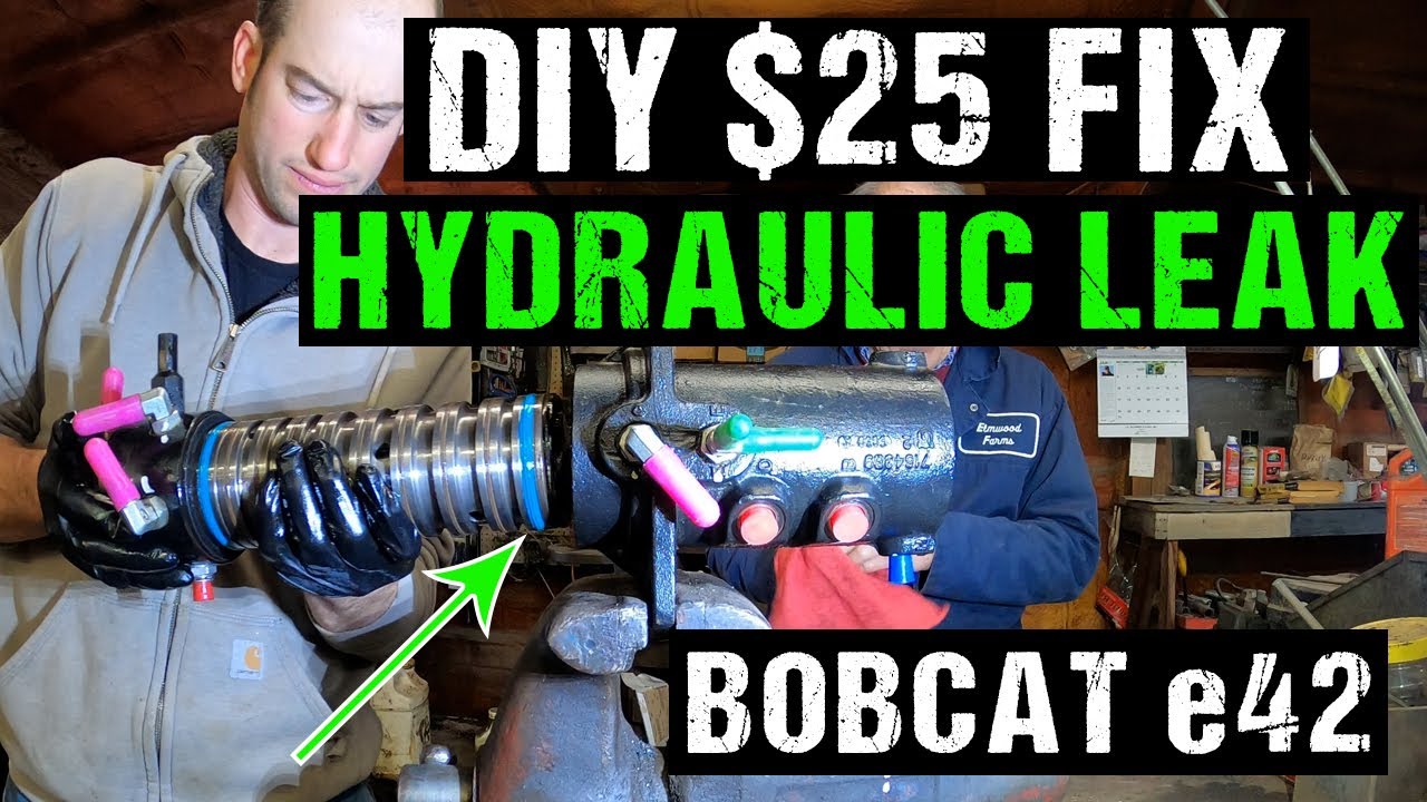 How to Fix Hydraulic Leak on Bobcat e42 Excavator - Swivel Joint (Step by Step DIY)
