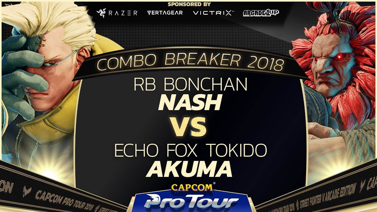 RB Bonchan (Nash) vs Echo Fox Tokido (Akuma) - Combo Breaker 2018 - Top 96 - CPT 2018