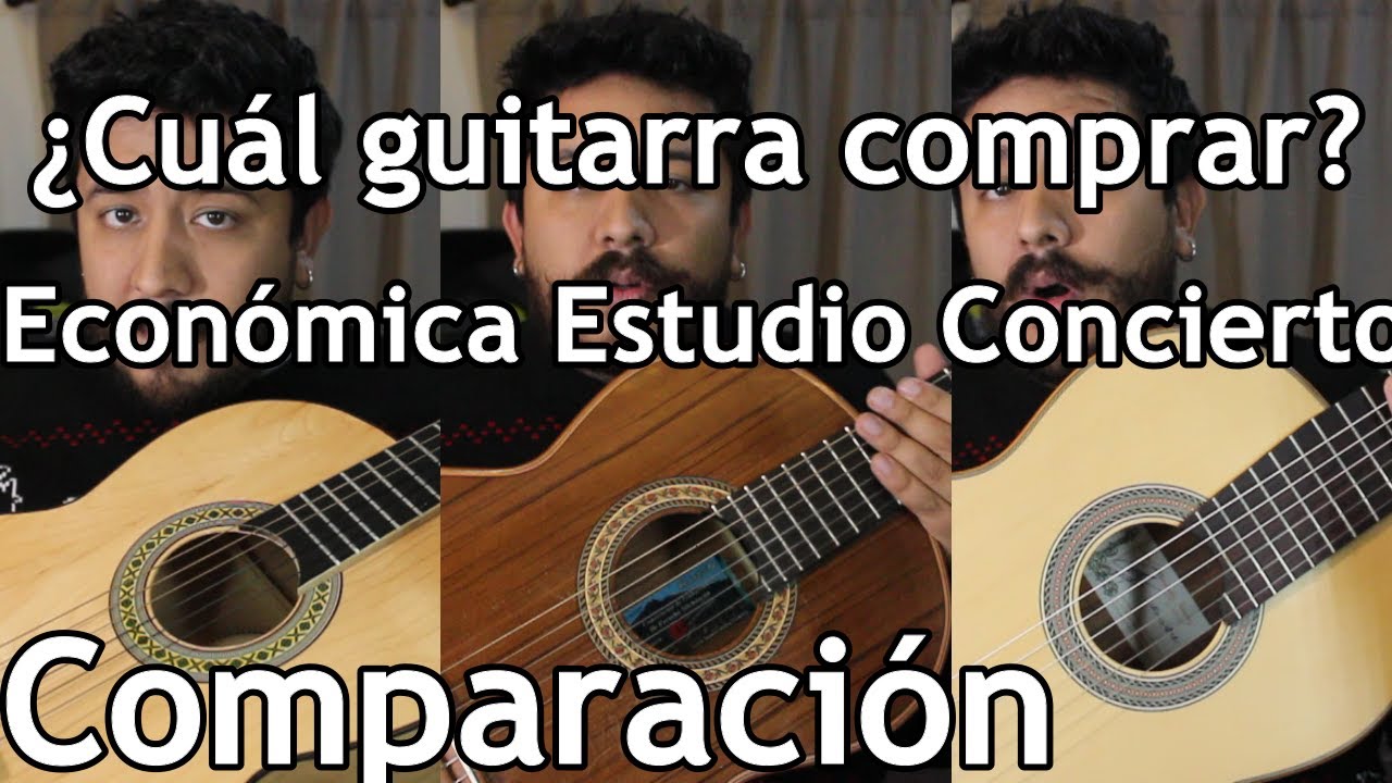 Comparación Guitarra Económica - Estudio - Concierto