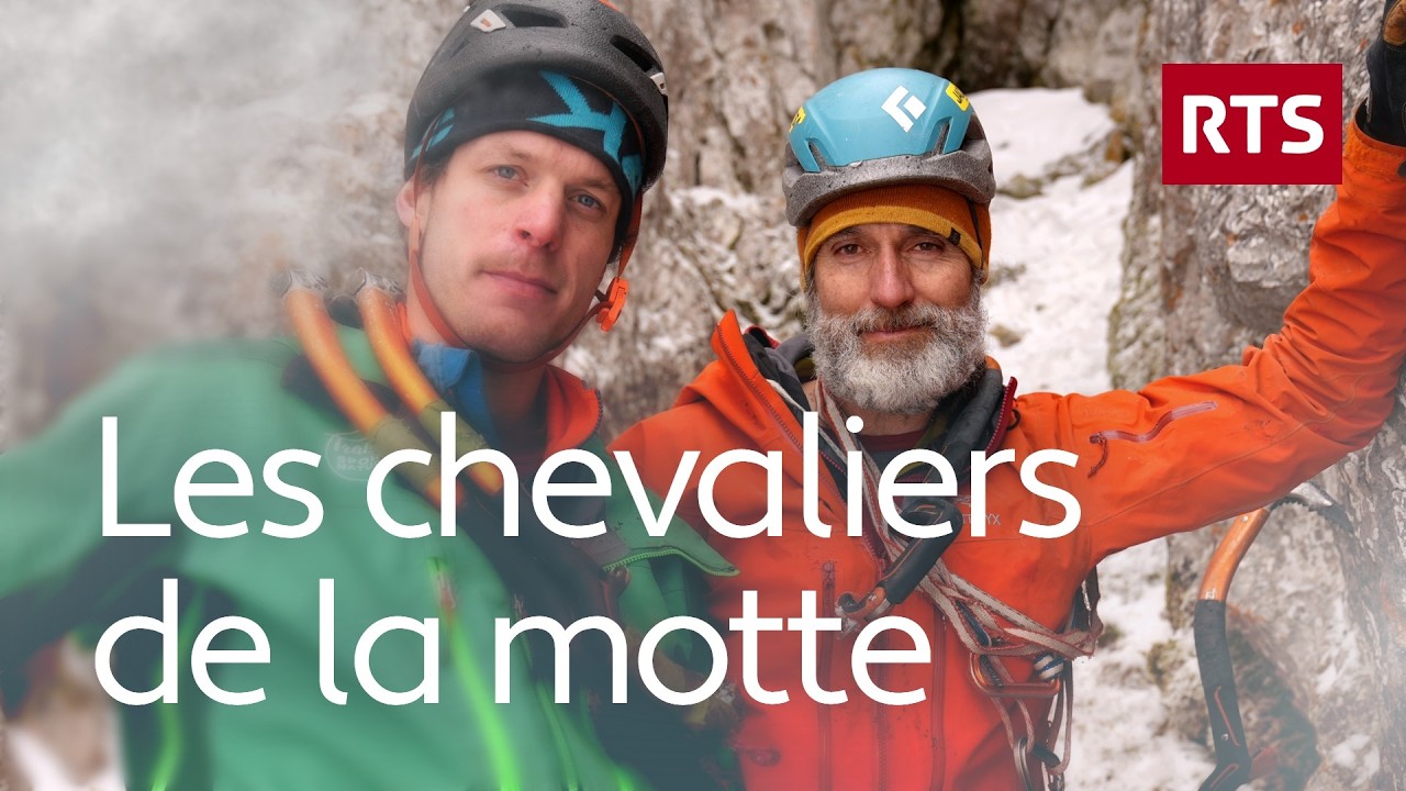 Simon et Nicolas sont passionnés par l'escalade sur mottes gelées
