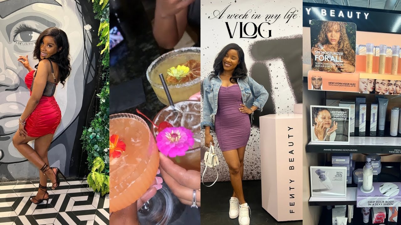 VLOG: Fenty Beauty Launch in Kgn | Secret Restaurant in Jamaica, Starbucks date| Package unboxing 🖤