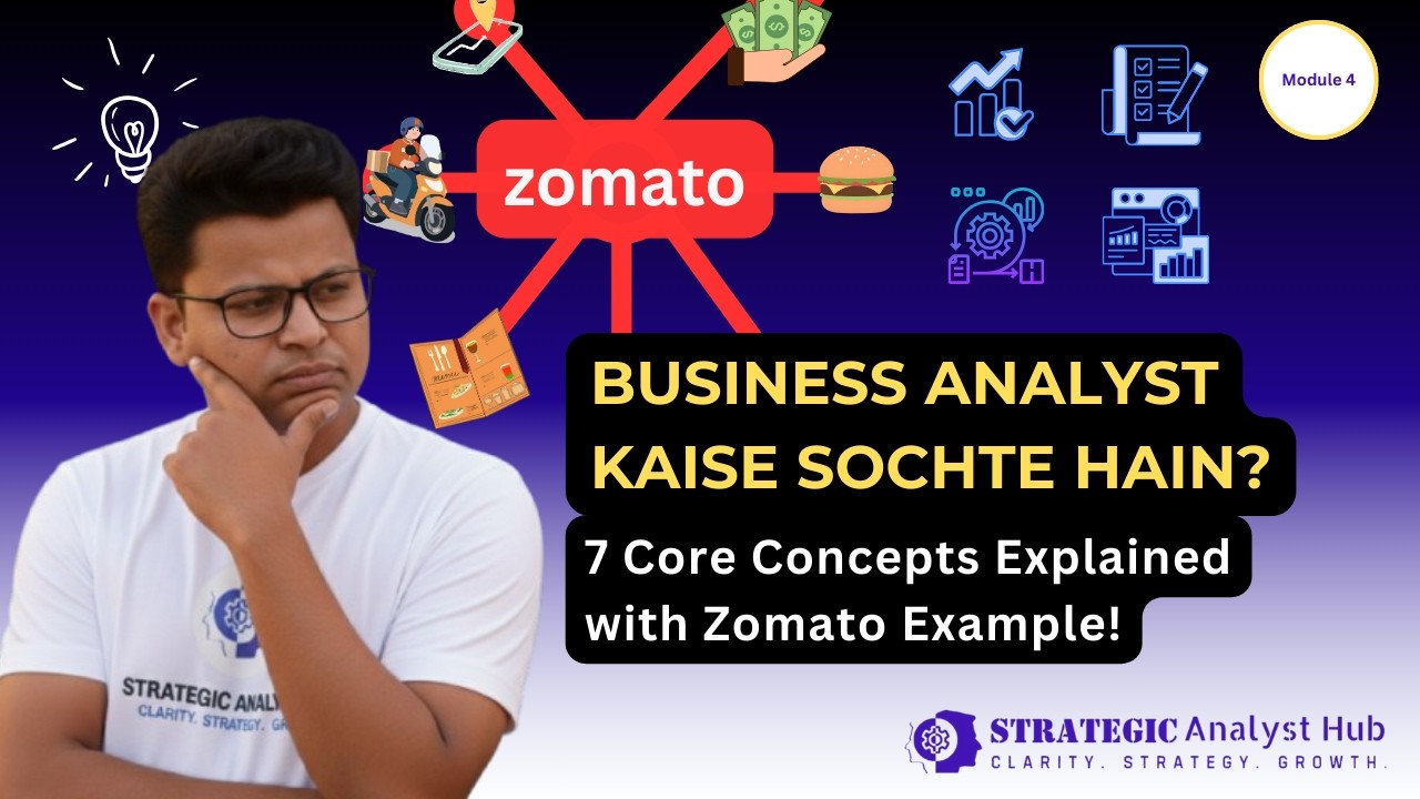 Business Analyst Kaise Sochte Hain? 7 Core Concepts Explained with Zomato Example! 🍔