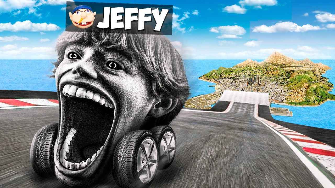 Джеффи прыгает на 67 детских машинках по всей карте в GTA 5!