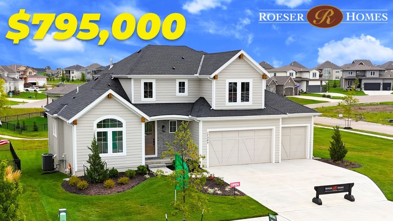 INSIDE A New Home For Sale In Olathe KS UNDER $800,000 [Roeser Homes In Boulder Hills]