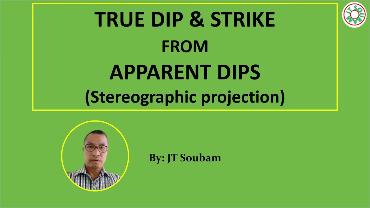 True Strike and True Dip from Apparent dips | Stereographic projection