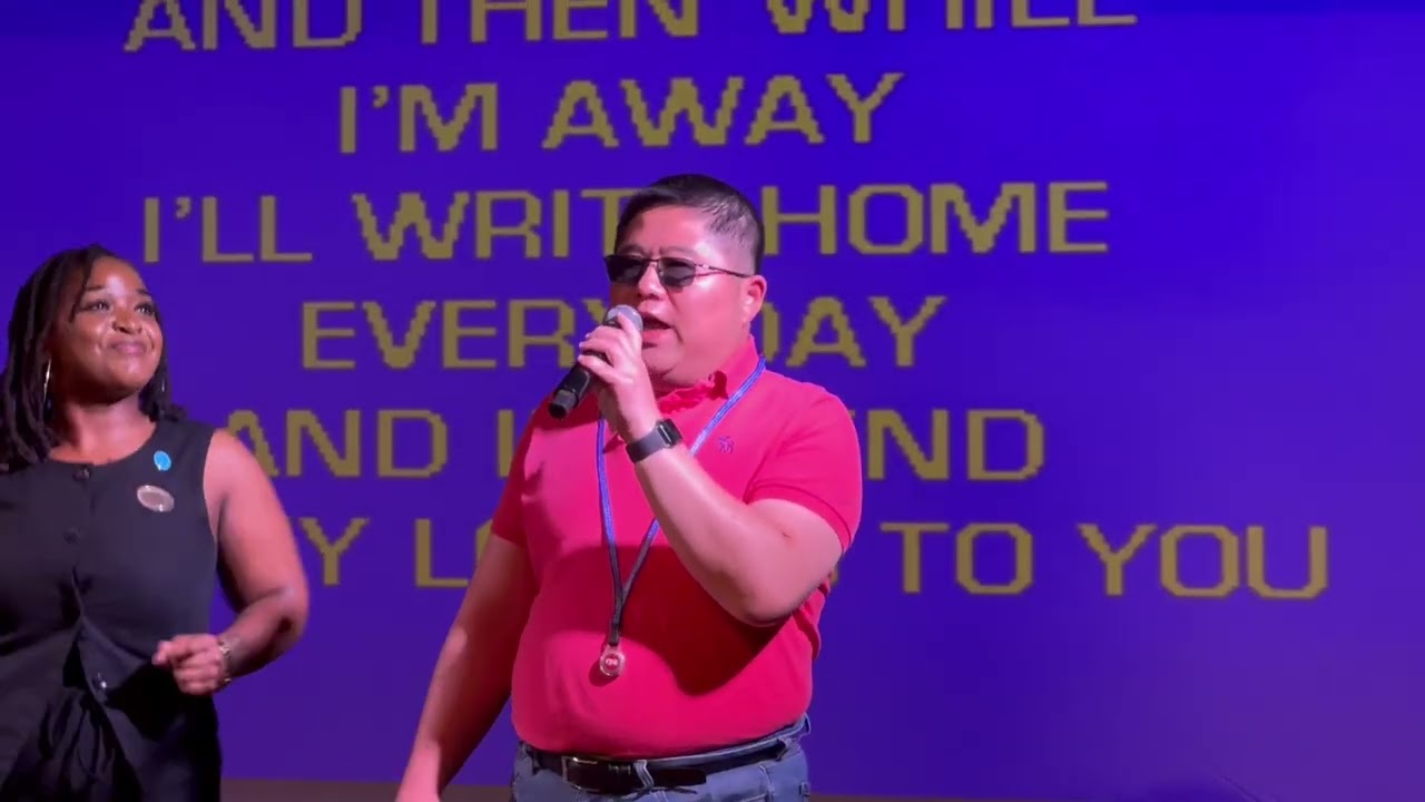 Me singing all my loving by The Beatles at karaoke on Ruby, Princess cruise ship ￼￼