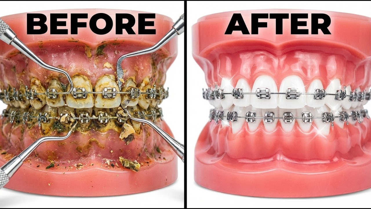 EXTREME Braces Restoration 🦷 Deep Cleaning & Scraping ASMR (No Music)