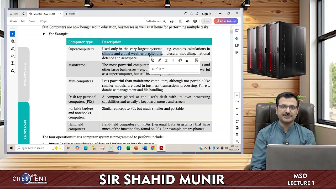 MSO SIR SHAHID MUNIR LECTURE 1