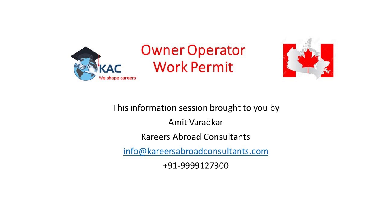 Owner Operator Work Permit for Canada Explained with an Example