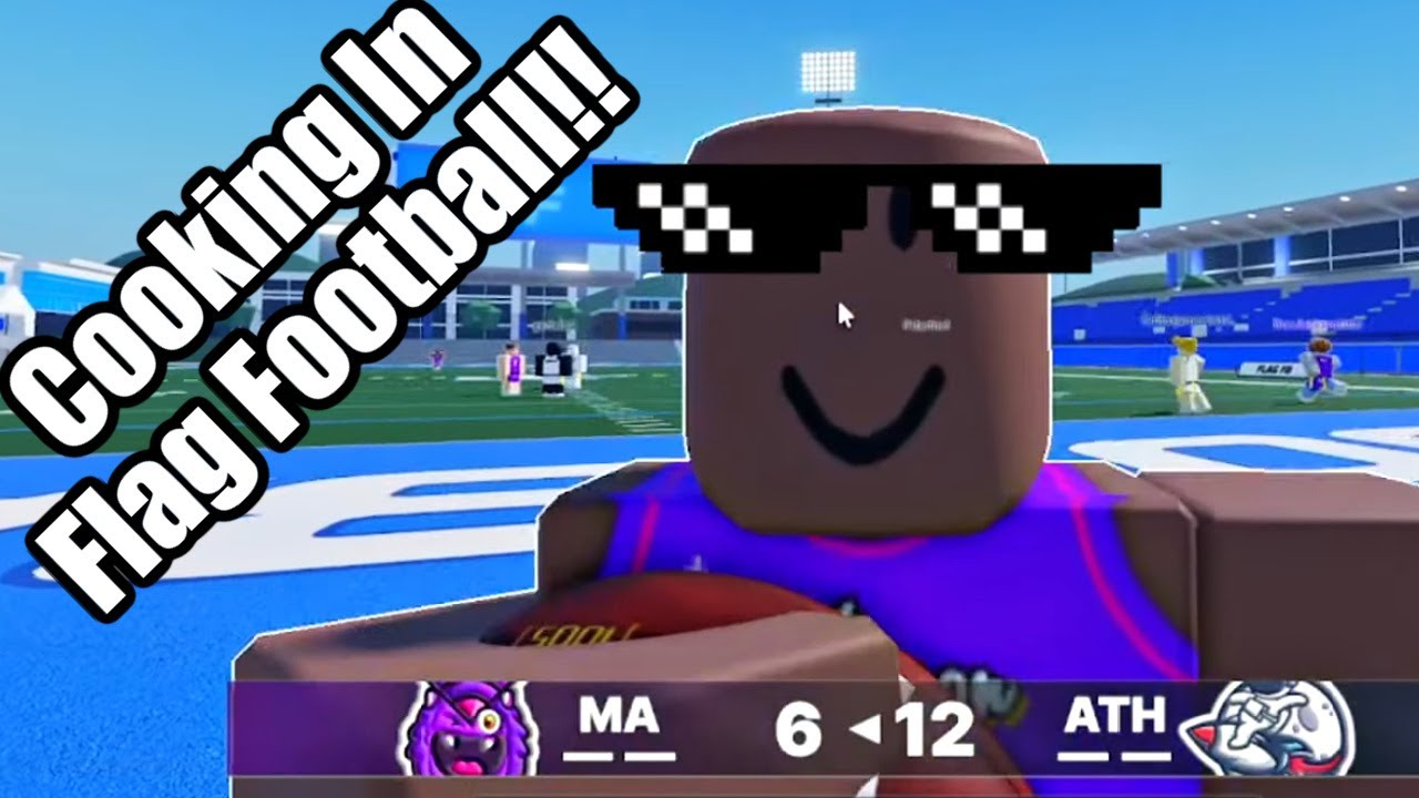 Playing FLAG FOOTBALL On ROBLOX!! (CRAZY PICK 6)