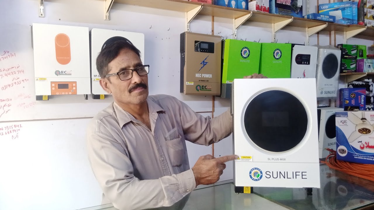 Sunlife 4 kw sl plus pv5000  dule out put on grid off grid wifi & bms